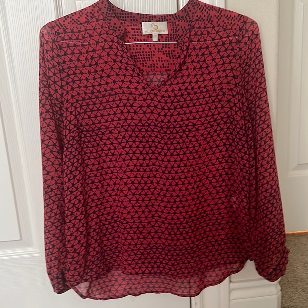 Red blouse - size small
